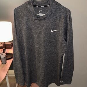 Nike Men's Charcoal Long Sleeve Tee (Nike swim hoodie)